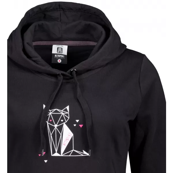  Erweitertes Damen-Sweatshirt ALTISPORT ALW091419 SCHWARZ ROSA 