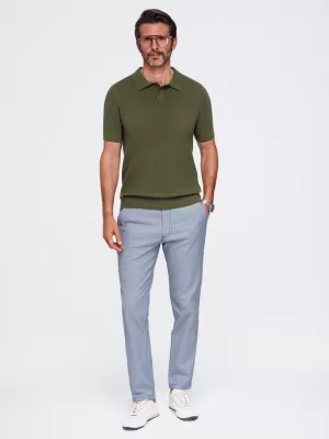 Herren-Poloshirt OMBRE OM-POSS-0178 OLIVE