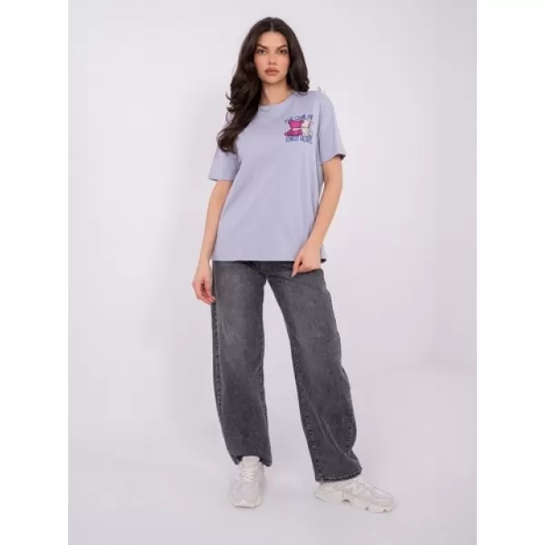  Damen-T-Shirt SUBLEVEL D12022AH02645Y LEUCHTENDES LILA 