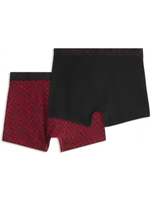 Herren-Boxershorts PUMA MEN GRAPHICAL PRINT BOXERS 2P 94780402 ROTE KOMBINATION