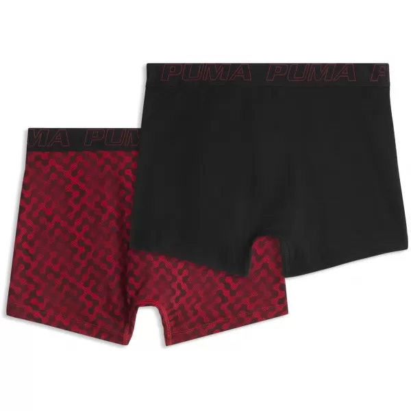  Herren-Boxershorts PUMA MEN GRAPHICAL PRINT BOXERS 2P 94780402 ROTE KOMBINATION 