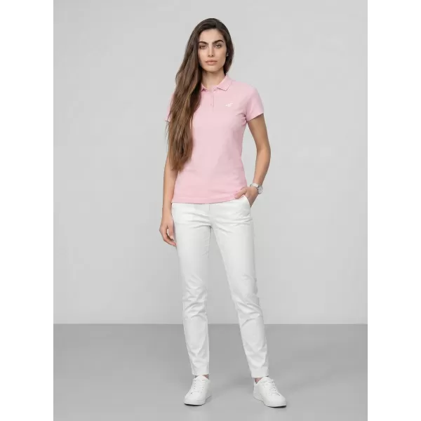  Damen-T-Shirt mit Kragen 4F WMM00TPTSF0768 HELLROSA 