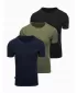 Herren-T-Shirt OMBRE OM-TSBS-0268 SCHWARZ/GRÜN/KHAKI