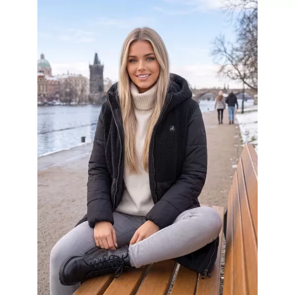  Damenmantel ALTISPORT IZZY SCHWARZ 