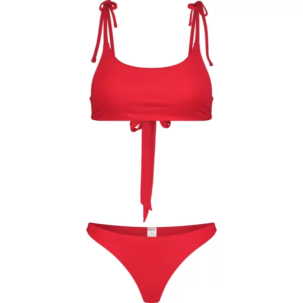  Bikinihose für Damen NORDBLANC GLITZ NBSSS8240 ROT 