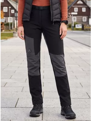 Softshellhose für Damen ALPINE PRO AKANA 3 SCHWARZ