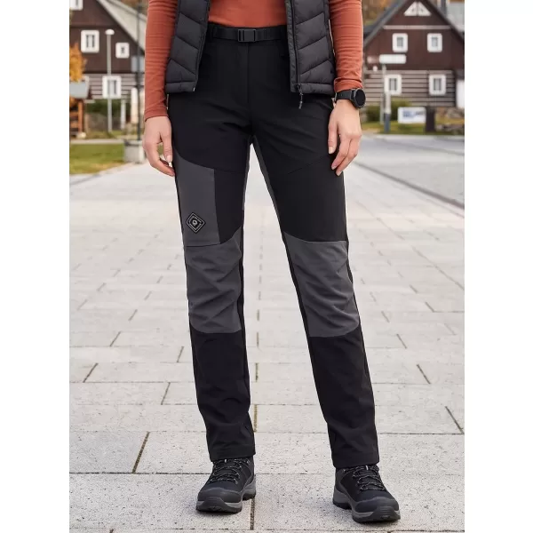  Softshellhose für Damen ALPINE PRO AKANA 3 SCHWARZ 