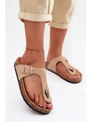 Damen-Flip-Flops BOTO 26SD21-101 BEIGE