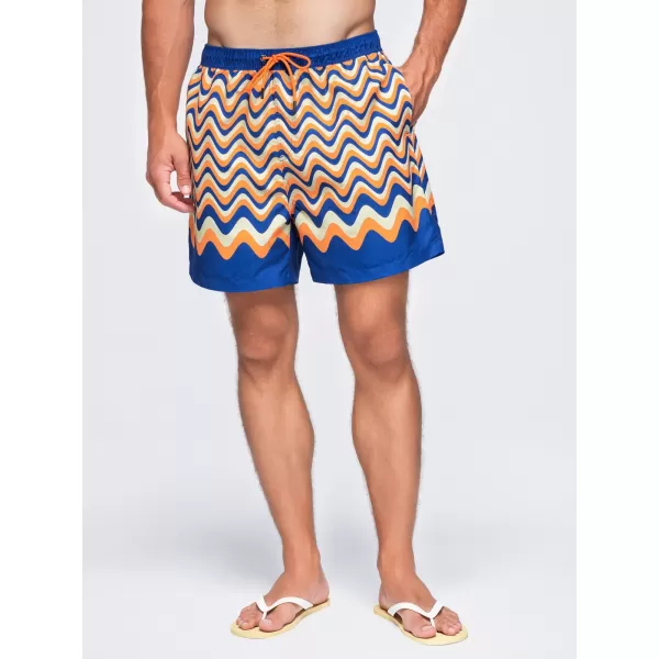  Herrenshorts OMBRE OM-SRSS-0221 ORANGE UND BLAU 