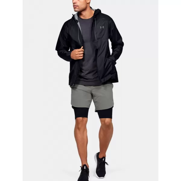  Herrenjacke UNDER ARMOUR CLOUDBURST STORM SHELL 1350950-001 SCHWARZ 