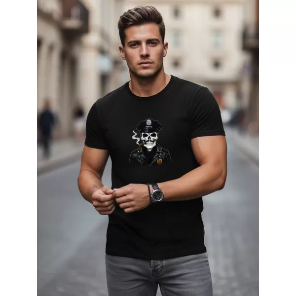  Herren-T-Shirt DSTREET NX0128R-BK SCHWARZ 