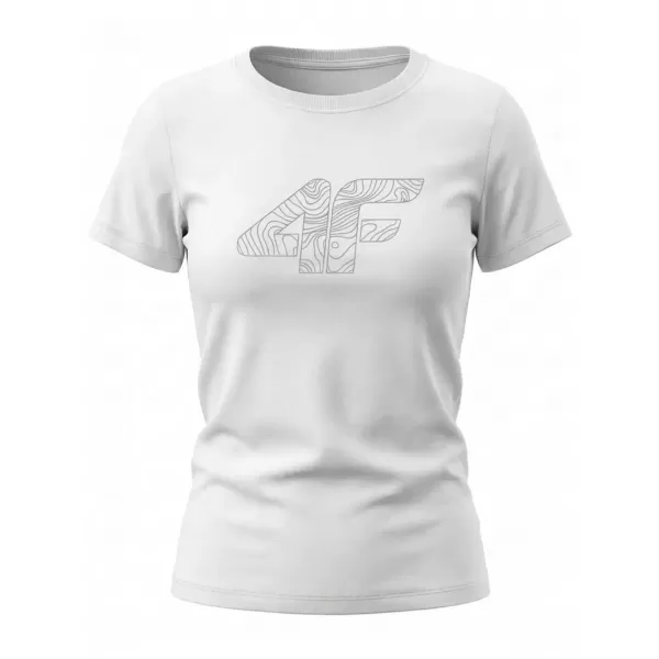  Damen-T-Shirt 4F WMM00TTSHF3309 WEIß 