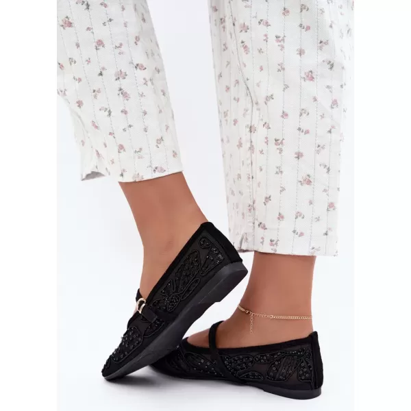  Ballerinas für Damen BOTO CH951 SCHWARZ 