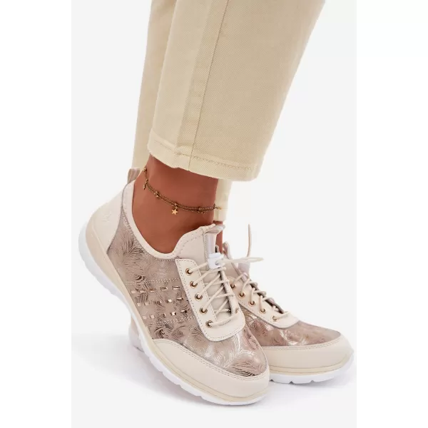  Damen-Sneaker D&A GR61-5990 BEIGE 