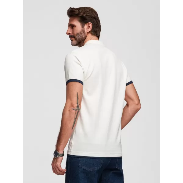  Herren-T-Shirt mit Kragen OMBRE OM-POSS-0170 WEIß 