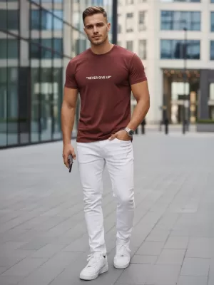 Herren-T-Shirt DSTREET NX5107R-BU ROTWEIN