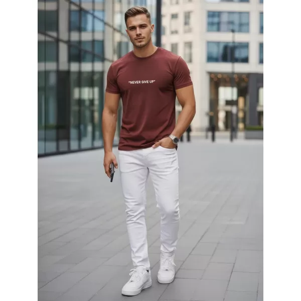  Herren-T-Shirt DSTREET NX5107R-BU ROTWEIN 