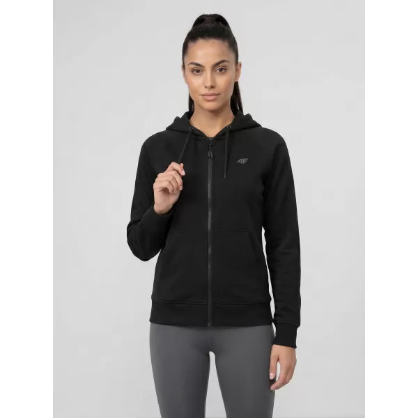  Damen-Sweatshirt 4F WMM00TSWSF2535 TIEFSCHWARZ 