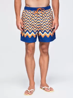 Herrenshorts OMBRE OM-SRSS-0221 ORANGE UND BLAU