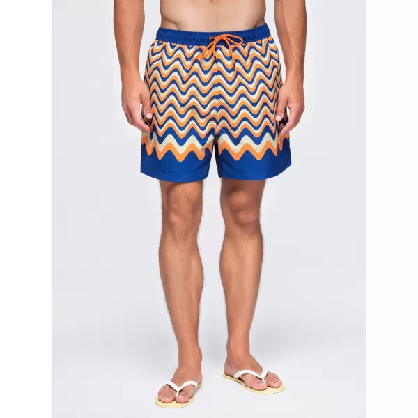  Herrenshorts OMBRE OM-SRSS-0221 ORANGE UND BLAU 