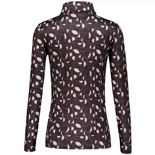  Rollkragenpullover für Damen ALTISPORT ILYSA SCHWARZ/BEIGE 