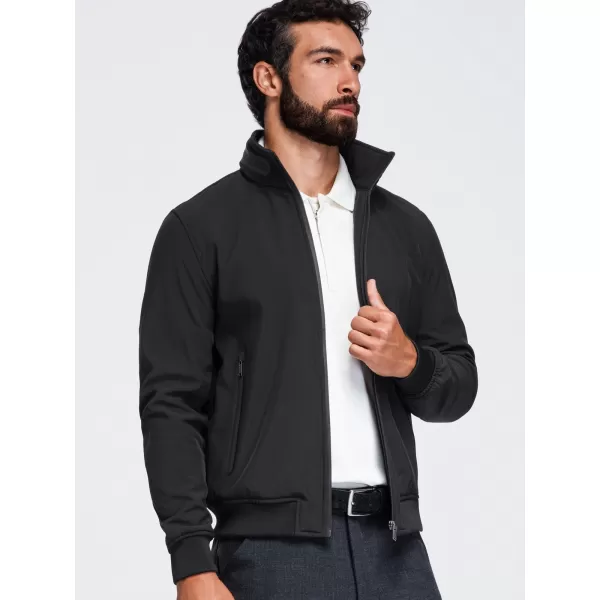  Kapuzenjacke für Herren OMBRE OM-JANP-0233 SCHWARZ 
