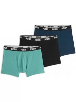 Herren-Boxershorts PUMA MEN BOXERS 3P 94713011 GRÜNE KOMBINATION