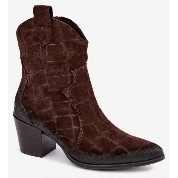  Cowboystiefel für Damen ZAZOO 1998 SCHOKOLADE 