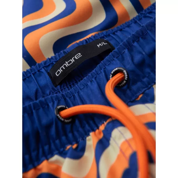  Herrenshorts OMBRE OM-SRSS-0221 ORANGE UND BLAU 