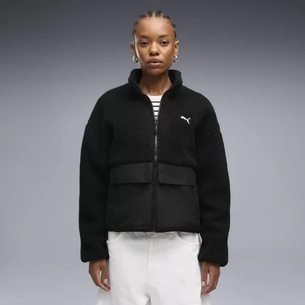  Damenjacke PUMA RE:FIBRE SHERPA JACKET W 69456701 PUMA SCHWARZ 