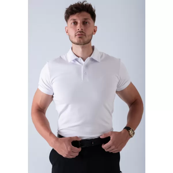  Herren-T-Shirts NEBBIA MIKE MUSCLE FIT POLO 157 WEIß 