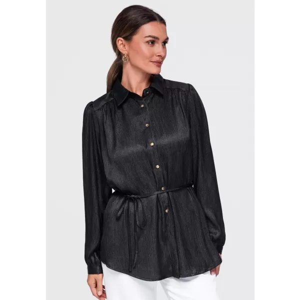  Damenhemd OMBRE OW-SH-E0071 SCHWARZ 