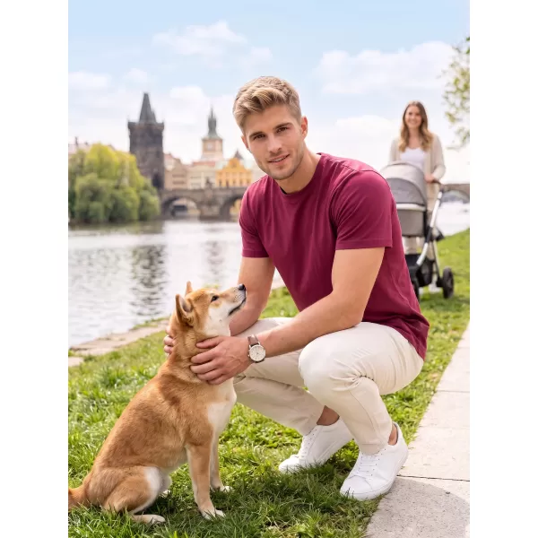  Herren-T-Shirt ALTISPORT NP/ALMST20001 BURGUND 
