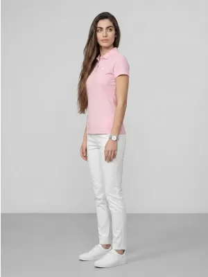 Damen-T-Shirt mit Kragen 4F WMM00TPTSF0768 HELLROSA