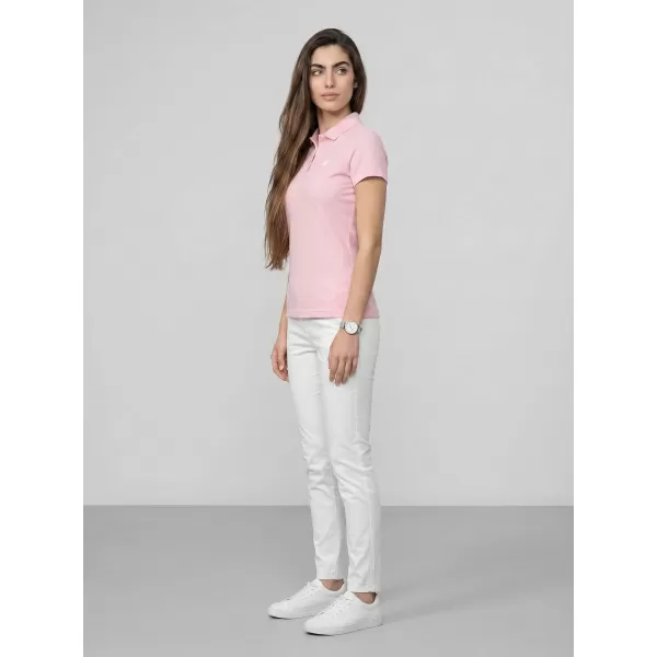 Damen-T-Shirt mit Kragen 4F WMM00TPTSF0768 HELLROSA 