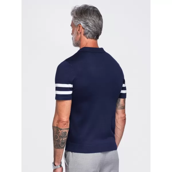  Herren-Poloshirt OMBRE OM-POSS-0177 MARINEBLAU 