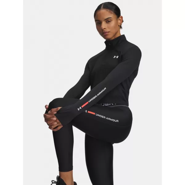  Damen-T-Shirt UNDER ARMOUR TECH BRANDED 1/2 ZIP 6009988-001 SCHWARZ 