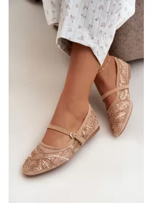 Ballerinas für Damen BOTO CH951 DUNKELBEIGE