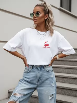 Damen-T-Shirt DSTREET NX9507RY-WH-O WEIß