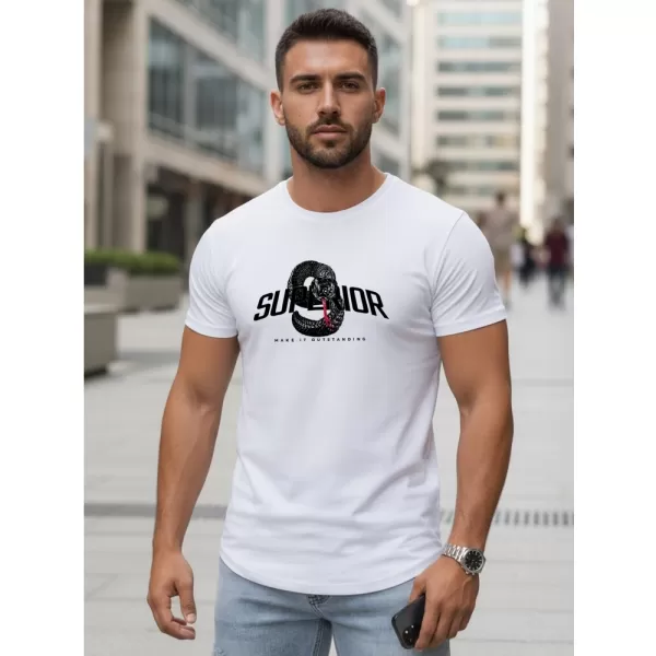  Herren-T-Shirt DSTREET NX5019R-WH WEIß 