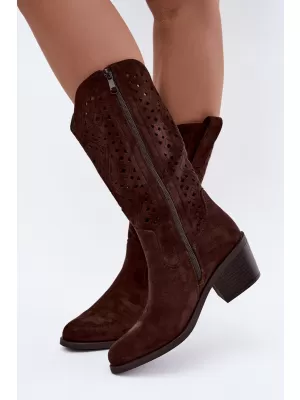 Damenstiefel S.BARSKI HY62-8126 SCHOKOLADE