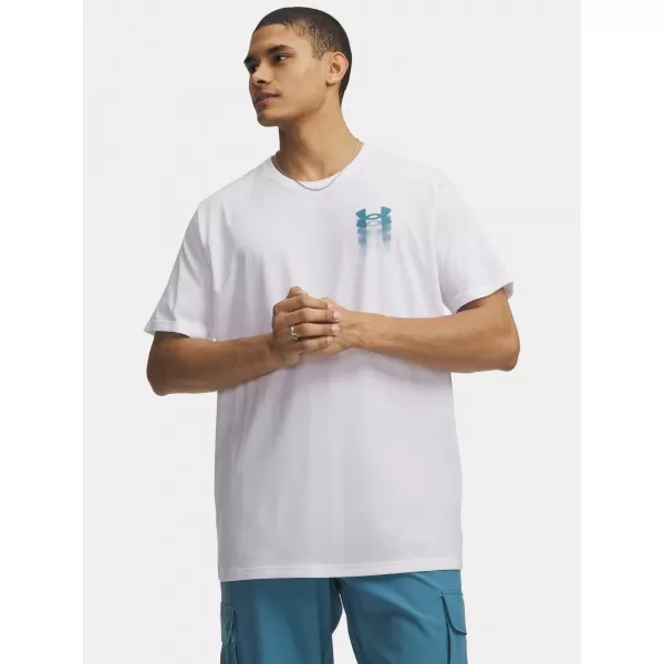  Herren-T-Shirt UNDER ARMOUR M BLUR LOGO SS 6009245-100 WEIß 