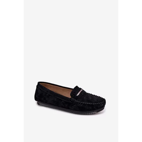 Damenmokassins S.BARSKI LR61-7029 SCHWARZ 
