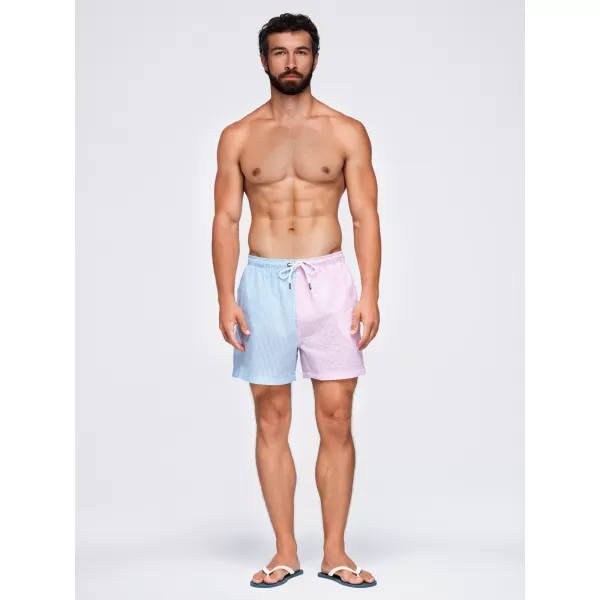  Herrenshorts OMBRE OM-SRSS-0215 BLAU UND ROSA 