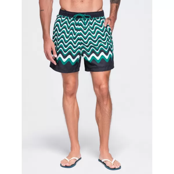 Herrenshorts OMBRE OM-SRSS-0221 GRÜN UND SCHWARZ 