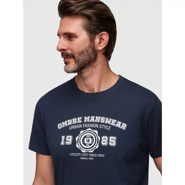  Herren-T-Shirt OMBRE OM-TSPT-0269 MARINEBLAU 