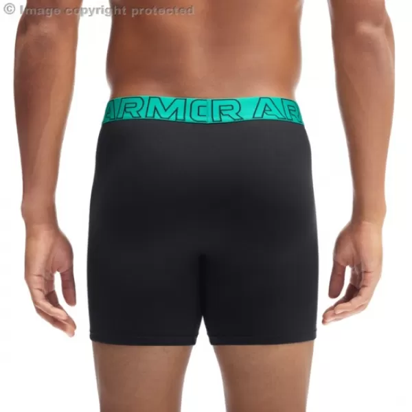  Herren-Boxershorts UNDER ARMOUR M PERF COTTON 6IN (3KS) 1383889-007 SCHWARZ 