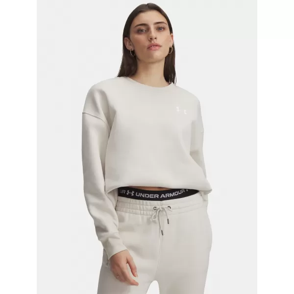  Damen-Sweatshirt UNDER ARMOUR ICON FLEECE OS CREW 1379475-110 WEIß 