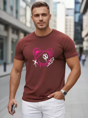 Herren-T-Shirt DSTREET NX0136R-BU BURGUND