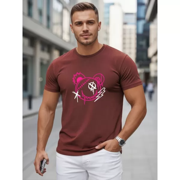  Herren-T-Shirt DSTREET NX0136R-BU BURGUND 